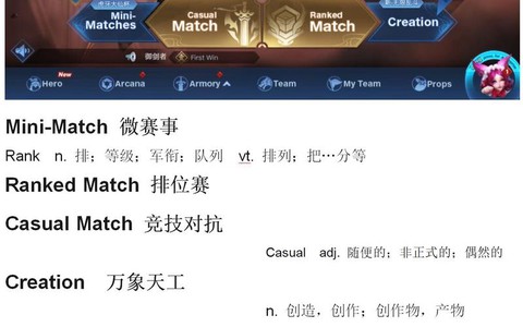 王者荣耀用英语怎么说