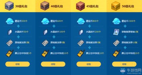 冒险岛2礼包有什么