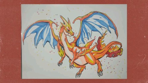 神奇宝贝怎么画喷火龙